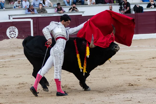 Madrid Spain April 2022 Bullfight San Martin Valdeiglesias Bullfighter Crutch — стоковое фото