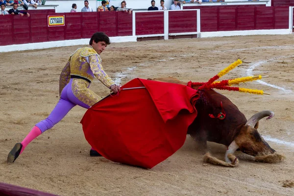 Madrid Spain April 2022 Bullfight San Martin Valdeiglesias Bullfighter Crutch — Stock Photo, Image