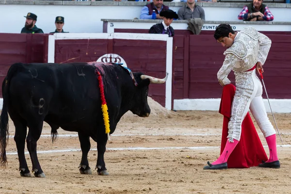 Madrid Spain April 2022 Bullfight San Martin Valdeiglesias Bullfighter Crutch — стоковое фото