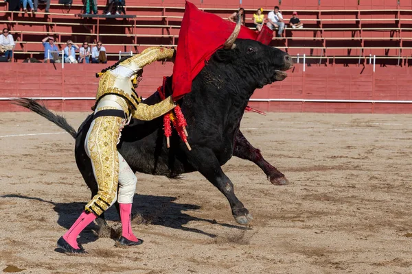 Madrid Spain April 2022 Bullfight San Martin Valdeiglesias Bullfighter Crutch — стокове фото
