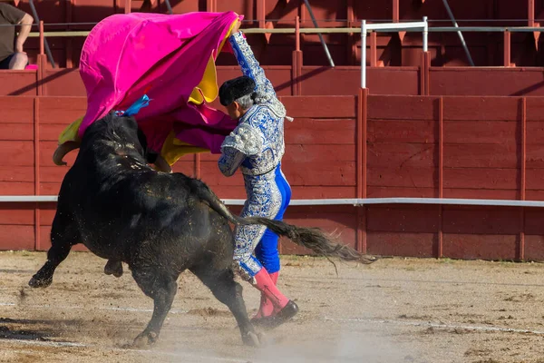 Madrid Spain April 2022 Bullfight San Martin Valdeiglesias Bullfighter Cape — Photo