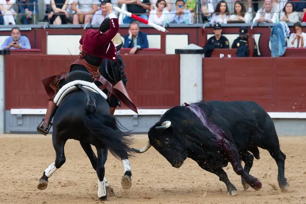 Madrid Spain May 2022 Bullfight Bullfighter Horseback Las Ventas Bullring — Stock fotografie