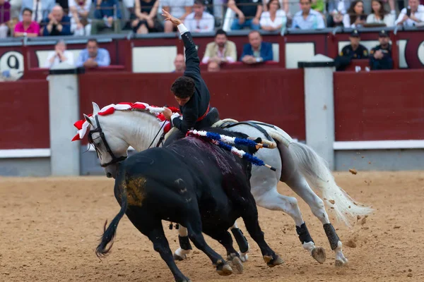 Madrid Spain May 2022 Bullfight Bullfighter Horseback Las Ventas Bullring — Photo