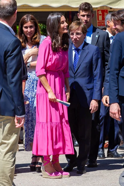 Мадрид Іспанія 2022 Королева Іспанії Доа Летісія Відкриває Книжковий Ярмарок — стокове фото
