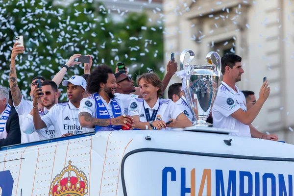 Madrid Espanha Maio 2022 Real Madrid Celebra Seu Décimo Quarto — Fotografia de Stock