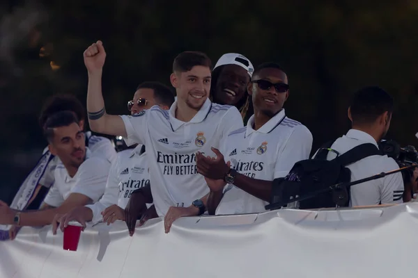 Madrid Spanyolország Május 2022 Real Madrid Ünnepli Európa Bajnokság Madridban — Stock Fotó