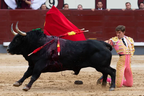 Madrid Spain June 2022 Juan Leal Crutch Bullfight Held Las — Stock Photo, Image