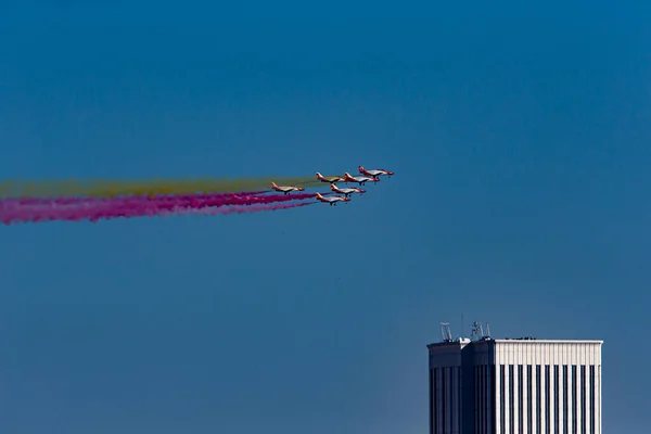 Madrid Espagne Octobre 2022 Défilé Aérien Des Forces Armées Espagnoles — Photo