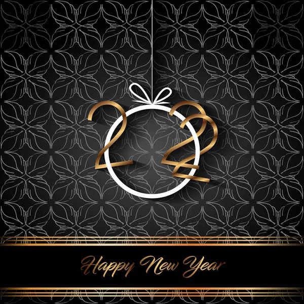 2022 Happy New Year Fond Pour Vos Invitations Saisonnières Affiches — Image vectorielle