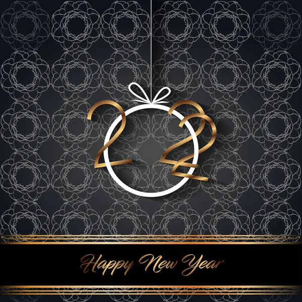 2022 Happy New Year Fond Pour Vos Invitations Saisonnières Affiches — Image vectorielle