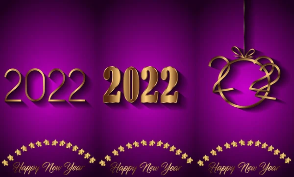 2022 Feliz Año Nuevo Fondo Para Sus Invitaciones Temporada Carteles — Vector de stock