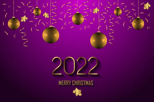 2022 Καλά Χριστούγεννα Φόντο Για Εποχιακές Προσκλήσεις Σας Αφίσες Φεστιβάλ — Διανυσματικό Αρχείο