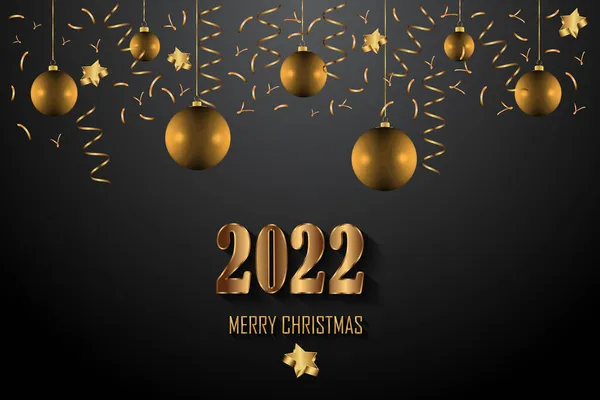 2022 성탄절 초대장 포스터 인사말 카드를 크리스마스 — 스톡 벡터