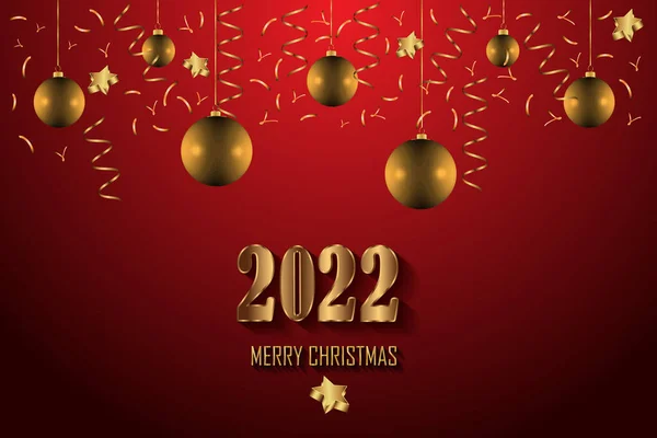 2022 Feliz Fundo Natal Para Seus Convites Sazonais Cartazes Festivais — Vetor de Stock
