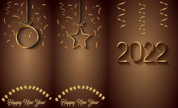 2022 Happy New Year Background Your Seasonal Invitations Festive Posters — Stockový vektor