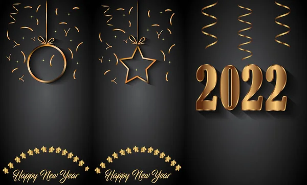 2022 Ευτυχισμένο Νέο Έτος Φόντο Για Εποχιακές Προσκλήσεις Σας Εορταστικές — Διανυσματικό Αρχείο