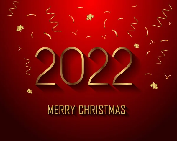2022あなたの季節の招待状 祭りのポスター 挨拶カードのためのメリークリスマスの背景 — ストックベクタ