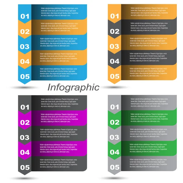 Collection Infographic Banner Design Business Design Website Template — Stock Vector