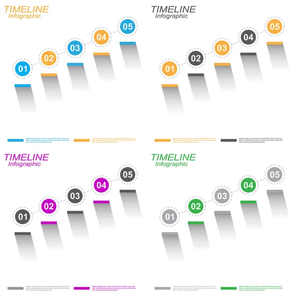 Collection Time Line Display Your Data Idea Display Information Ranking — Vector de stock
