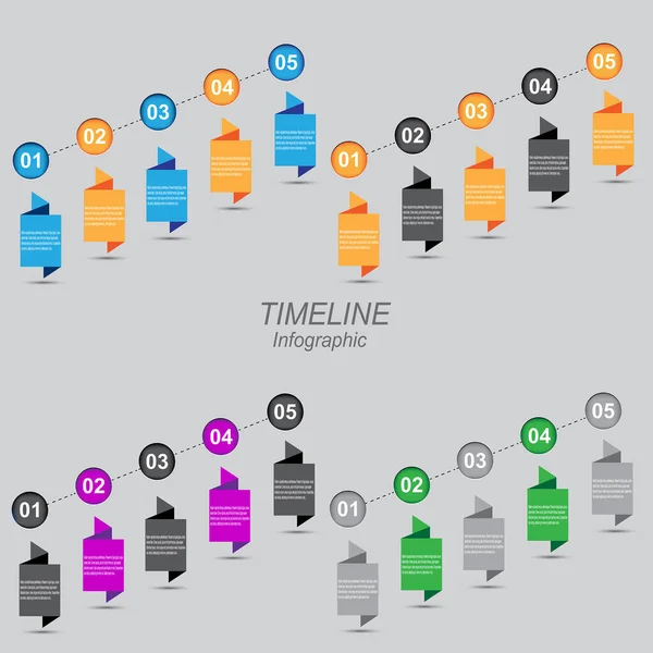 Collection Time Line Display Your Data Idea Display Information Ranking — Stockvector