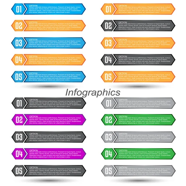 Projekt Banera Infograficznego Kolekcji Projektowania Biznesowego Szablonu Strony Internetowej — Wektor stockowy