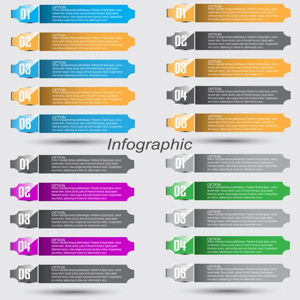 Samling Infographic Banner Design För Affärsdesign Och Webbplats Mall — Stock vektor