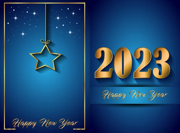 2023 Happy New Year Background Your Seasonal Invitations Festive Posters — Vector de stock