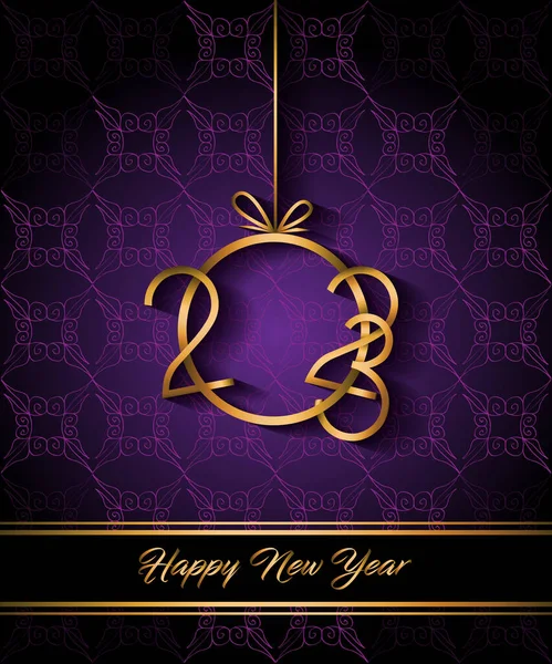 2023 Happy New Year Background Your Seasonal Invitations Festive Posters — стоковый вектор