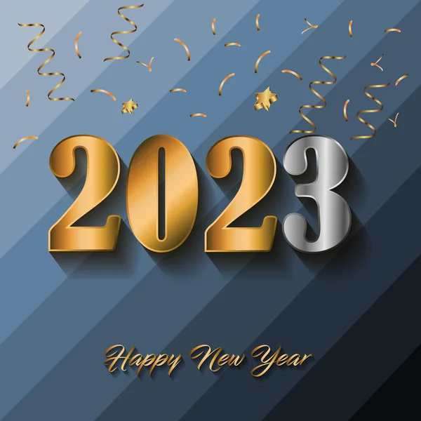 2023 Gelukkig Nieuwjaar Achtergrond — Stockvector