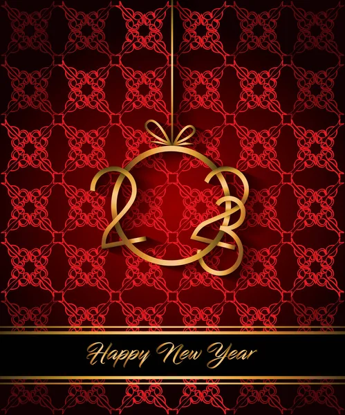 2023 Happy New Year Background Your Seasonal Invitations Festive Posters — Διανυσματικό Αρχείο