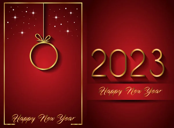 2023 Happy New Year Background Your Seasonal Invitations Festive Posters — Vettoriale Stock