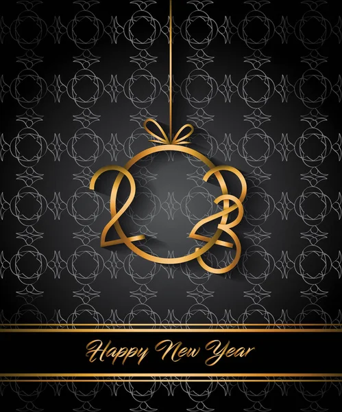 2023 Happy New Year Background Your Seasonal Invitations Festive Posters — Διανυσματικό Αρχείο