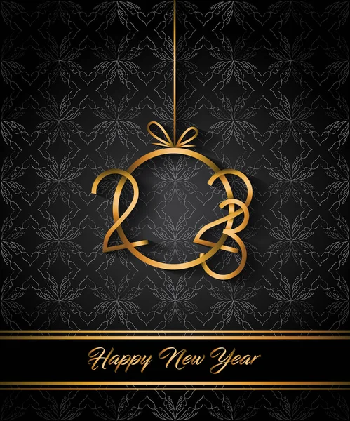 2023 Happy New Year Background Your Seasonal Invitations Festive Posters — стоковый вектор