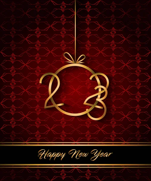 2023 Happy New Year Background Your Seasonal Invitations Festive Posters — Stockvektor