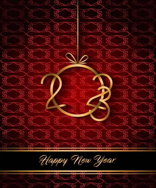 2023 Happy New Year Background Your Seasonal Invitations Festive Posters —  Vetores de Stock