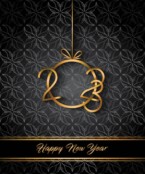 2023 Happy New Year Background Your Seasonal Invitations Festive Posters — стоковый вектор