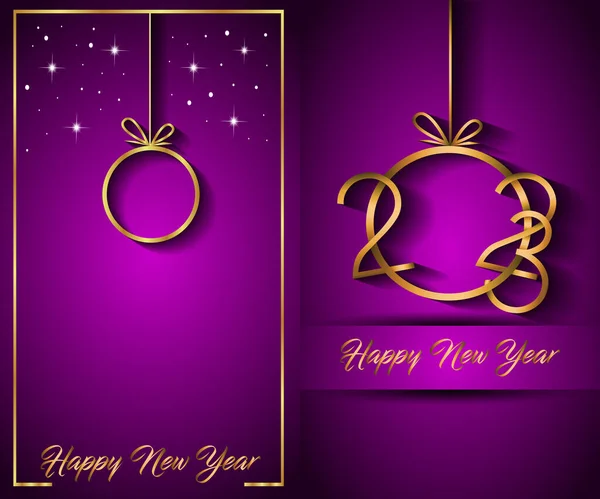2023 Happy New Year Background Your Seasonal Invitations Festive Posters — Stockový vektor