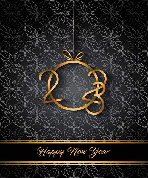 2023 Happy New Year Background Your Seasonal Invitations Festive Posters — стоковый вектор