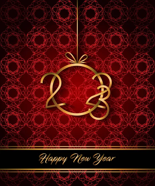 2023 Happy New Year Background Your Seasonal Invitations Festive Posters — стоковый вектор