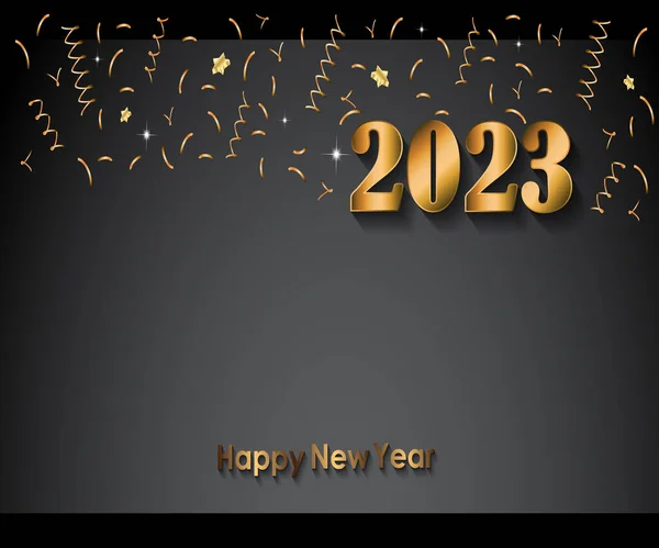 2023 Gelukkig Nieuwjaar Achtergrond Banner Voor Seizoensgebonden Uitnodigingen Feestelijke Posters — Stockvector