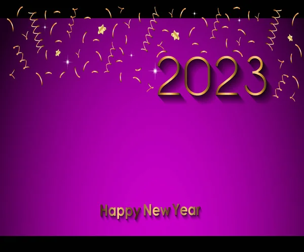 2023 Happy New Year Background Banner Your Seasonal Invitations Festive — Stockový vektor