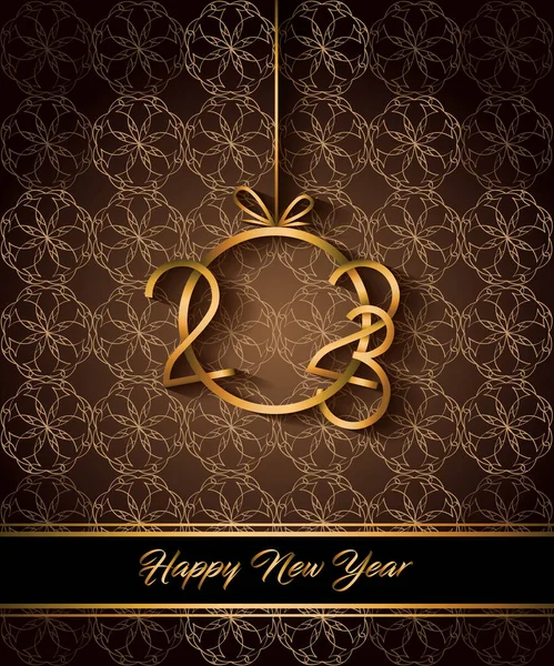 2023 Happy New Year Background Your Seasonal Invitations Festive Posters — Διανυσματικό Αρχείο