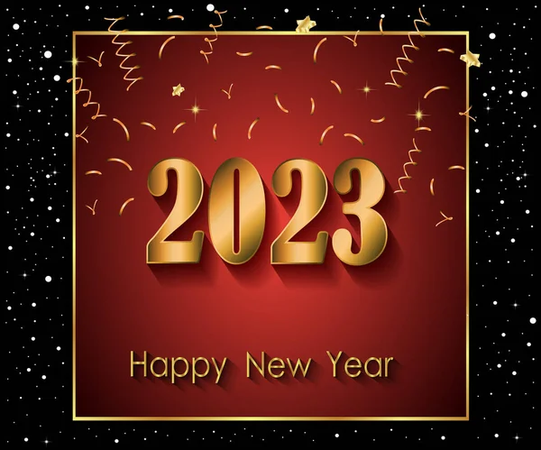 2023 Mutlu Yıllar — Stok Vektör