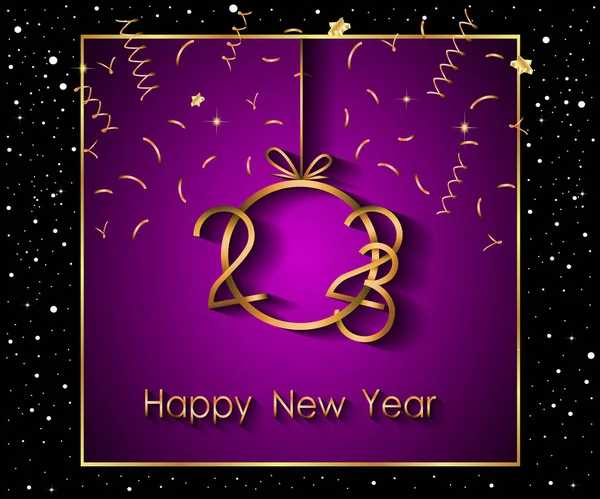 2023 Happy New Year Background — Vector de stock