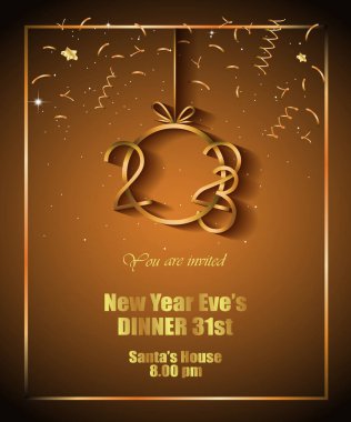 2023 Happy New Year background for your seasonal invitations, festive posters, greetings cards.