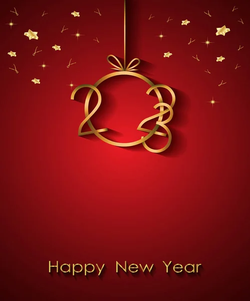 2023 Happy New Year Background — Vettoriale Stock