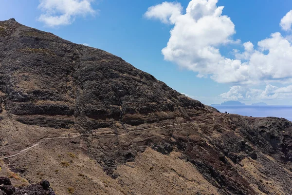 Paesaggio Spettacolare Dove Possibile Vedere Persone Escursioni Una Zona Rocciosa — Foto Stock