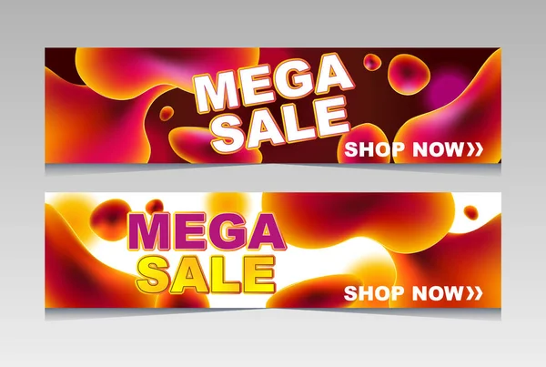 Mega Sale Für Web App Banner Abstrakter Kreativer Hintergrund Leuchtenden — Stockvektor