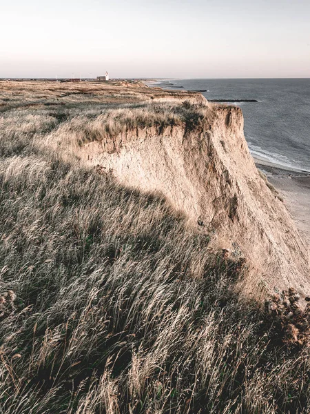Falésias Praias Dinamarca Bovbjerg Klint — Fotografia de Stock