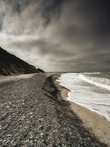 デンマークのクリフやビーチ Bovbjerg Klint — ストック写真